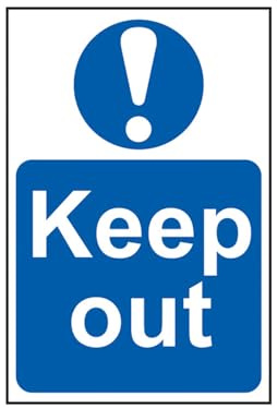 Scan SCA4003 Self adhesive PVC sign - Keep out - 400 x 600mm