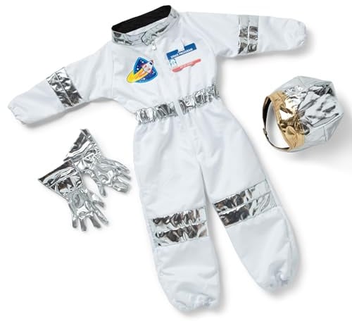 Melissa & Doug Astronaut Role Costume Set Pretend Play | Pretend Play | Halloween | Astronaut Costume Kids| 3+ | Gift for Boy or Girl