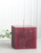Rustik-Stumpenkerze, viereckig, 7,5x7,5x7,5 cm Ø, Rubin-Bordeaux