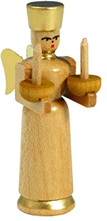 Rudolphs Schatzkiste Miniaturfigur Engel Natur Höhe ca. 5cm NEU Holzfigur Weihnachtsfigur Weihnachten Schneeball Figur Seiffen Erzgebirge Holz Winterdeko