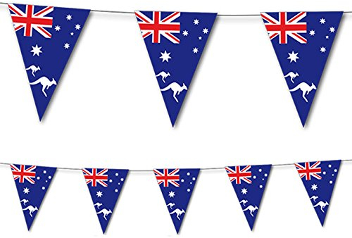 DH-Konzept NEU Wimpelkette Australien, 10 Flaggen, 20x30 cm