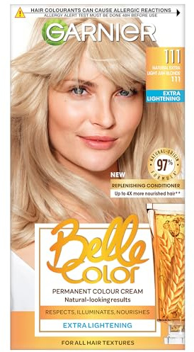 Garnier Belle Color 111 Extra Light Ash Blonde Permanent Hair Dye. Multi-tonal, Natural-looking Hair Colour with 98% Natural Origin Nourishing Conditioner