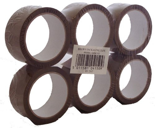 Robinson Young Polypropylene Packaging Tape -Brown (Pack of 6)