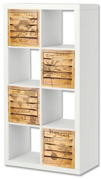 STIKKIPIX Estilo Pirata Cascarillo para Muebles | ER28 | Adhesivos adecuados para el Estante EXPEDIT/KALLAX de IKEA (Mueble no Incluido)
