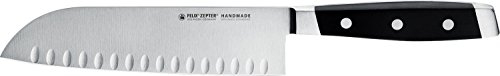 Felix SOLINGEN 816007 First Class Santoku-Messer mit Kullenschliff – 18cm Schneide aus Klingen-Stahl - Made in Germany