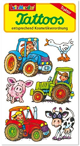 Lutz Mauder Tattoos * Traktor 44644 // Kinder Kindertattoo Tatoo Tatto Kindergeburtstag Geburtstag Mitgebsel Geschenk Bauernhof Tiere Farm
