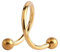 eeddoo Piercing-Spirale Ohr-Piercing Gold Edelstahl Stärke: 1,2 mm Durchmesser: 8 mm 4 mm