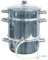 Browin 800510 Rostfreier Entsafter mit Glasdeckel 10 L, Edelstahl, Silber