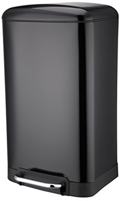 Zodiac 30 Litre Rectangular Pedal Bin-Black, 28 x 35 x 60 cm