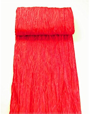 Fibula[Style]® 5 m Tischläufer/Tischband Crash rot 20 cm für Hochzeit/Taufe/Kommunion/Konfirmation/Geburtstag ectr.