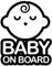 TOTOMO # ALI-020 Autocollant pour bébé à bord Autocollant de sécurité Panneau de signalisation pour voiture - Sleeping Baby Boy