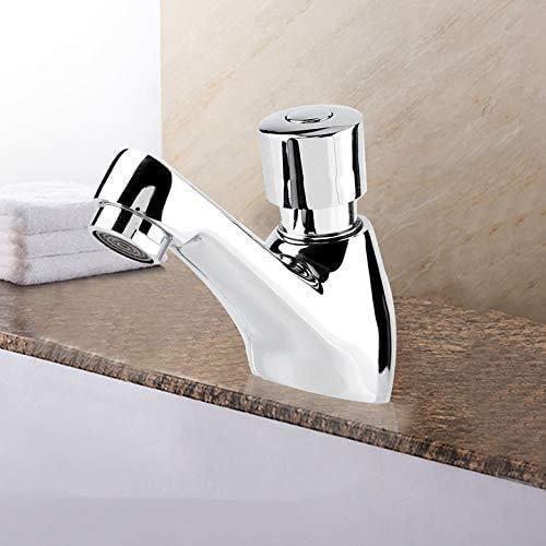 Chrome Plateado Cierre automático Ahorro de agua Grifo Retraso del fregadero Fregadero para el hogar Cocina Baño Baño público