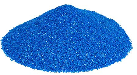 NaDeco Dekosand Brilliant blau 0.1-0.5mm 1kg Blauer Farbsand Blauer Zierkies Dekokies blau Quarzsand blau Blauer Streusand Farbiger Deko Sand