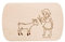 Frühstücksbrettchen Heidi aus Naturholz – Holzbrett mit Heidimotiv – Personalisierbar mit Namen & Gravur – für Kinder & Erwachsene