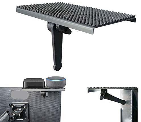 YOKEPO Solide Bildschirmablage, verstellbare Halterung für Desktop-PC Monitor zur Platzierung von Kabelboxen, Lautsprechern, Apple TV, Playstation, Kameragerahmen, Fernbedienung New 8 inch schwarz