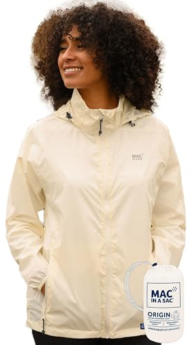 Mac in a Sac Origin II - Waterproof Packable Jacket, Veste Imperméable Homme, Ivory, XS