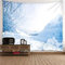 Bishilin Tapisserie Psychedelisch Wandteppich Jugendzimmer 150x130CM Tapisserie Vorhang Schneeszene, Wandbehang Wandteppiche