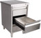 Beeketal 'BSS-60' Gastro Küchenschrank Edelstahl mit Schubladen (B/T/H) ca. 50 x 60 x 85 cm, Schubladenschrank mit 3 Schubladen, Arbeitsfläche und fein justierbaren Standfüßen