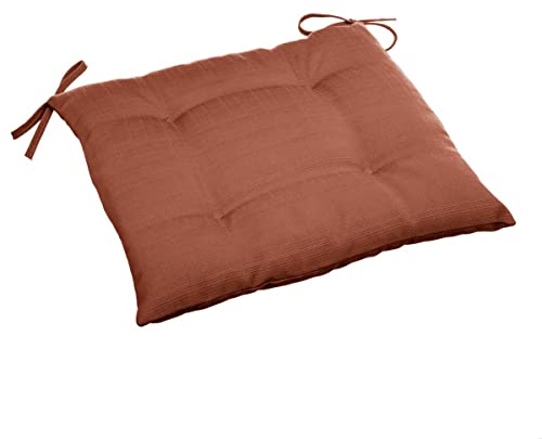 Hespéride - Quadratisches Stuhlkissen 4 Punkte Korai Terracotta - 40 × 40 × 4 cm - Terrakotta rosa