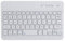Dpofirs Mini 59 Teclas Teclado Inalámbrico Recargable para Computadoras Teléfonos, HB028 7 Pulgadas Teclado Portátil Bluetooth de Color Blanco para Tabletas, 13 Atajos de Teclado
