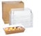 XIAOHONG 50 Pack Paper Charcuterie Boxes with Clear Lids, Brown Disposable Food Containers Bakery Boxes for Sandwich,cake roll, Hot Cocoa Bombs, Strawberries, Cookies 19x8.5x6cm