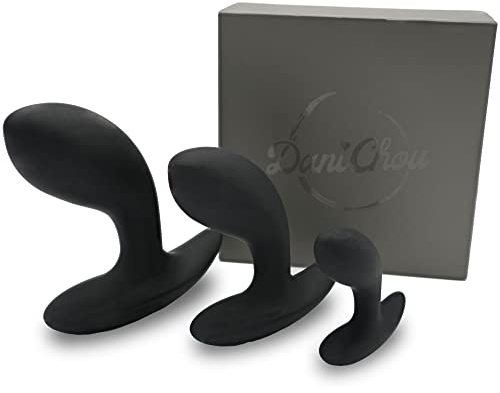 DaniChou® 3-tlg. Silikon Analplug Set/Butt plug, Anfänger-Erfahrene, Sex Spielzeug beide, Prostata stimulation Männer, Dildo Anal, Analdehnung für Männer, Anal Plug Sexspielzeug Set, Analspielzeug