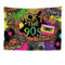 Ulticool - 90er Jahre Accessoires Wandteppich XXL - 200 x 150 cm - Poster Wand Teppich Tuch Fototapete - 90s Vintage Hippie Boho Mottoparty Aesthetic Deko - Wandbehang Vorhang - Wohnzimmer