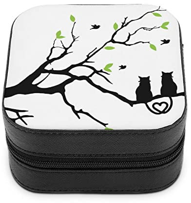 Reise-Schmucketui Baum Und Katze Schmuckaufbewahrungsbox Für Mädchen Damen