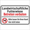 INDIGOS UG - Schild Warnung - Landwirtschaftliche Futterwiese - 200x150 mm - 3mm Aluverbund Schilder für Hotel, Firma, Schutz, Kita, Arzt, Praxis, Wohnung - UV- & wetterbeständig - Hinweisschild