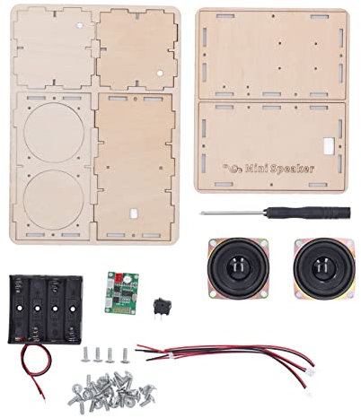 Rankomu DIY Bluetooth Speaker Kit, Stereo Surround Electronic Sound Amplifier Composite Wood DIY Speaker Kit for Kids, Teens and Adults