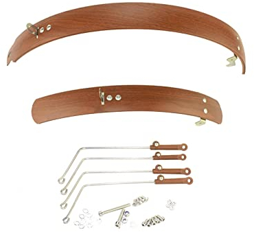 TentHome Retro Fahrrad Schutzblech Set Vintage Radschutz Fahrradkotflügel für 20 Zoll Faltrad Klapprad Kinderfahrrad Radschutz zum Schutz vor Spritzwasser Schmutz Braun, Scheibenbremsen 20 Zoll