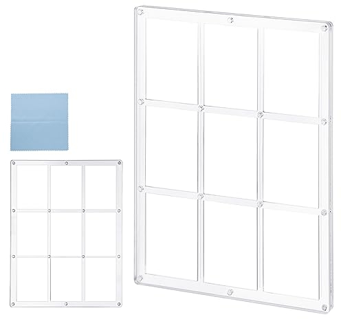 SWAWIS 35PT Karten Rahmen Kartenhalter Sammelkarten Transparenter Magnetic Card Holder UV-Schutz Acryl Kartenhüllen Schutzhüllen für Sportkarten Sammlung, 9 Karten