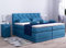 AUKONA Boxspringbett Helena 160x200, Blau H4, 7 Zonen Taschenfederkern-Matratze, H2 H3 H4, Komfortschaum-Topper, Lieferung und Aufbau kostenlos