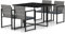vidaXL Garten Essgruppe 5-TLG., Gartengarnitur mit Kissen, Sitzgruppe für Garten Terrasse, Gartenmöbel Set Gartenset, Grau Poly Rattan
