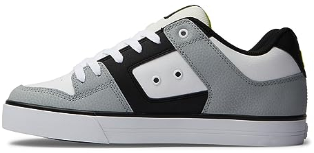 DC Shoes Herren Pure Sneaker, White/Lime, 43 EU