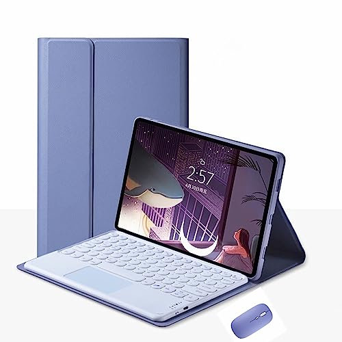 Custodia Con Tastiera Touchpad Per Lenovo Tab M10 3Rd Gen 10.1 2022 Case, Custodia Per Tastiera Trackpad Bluetooth Staccabile Per Lenovo Tab M10 Plus 10.3 11.2, Con Mouse,Viola,M10 plus 3gen 10.6