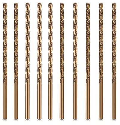 HSS-Co 5% Cobalt Bohrer Kobalt Jobber Bohrer Set Spiralbohrer zum Bohren auf Edelstahl, Harte Stähle, Metall (5.5mm(10 Stück))