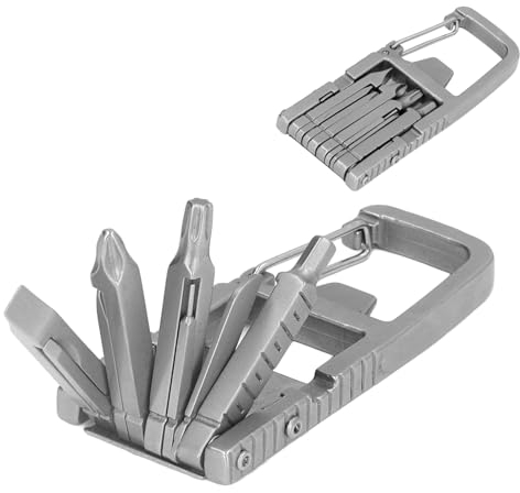 Multitool Werkzeug, 12 In 1 Fahrrad Multitool, Edelstahl Mini Multitool Mit 6 Schraubendreher Bits FüR Outdoor, Camping, Reparatur, Geschenke FüR MäNner, Tragbares Taschenwerkzeug,Geschenke FüR MäNner