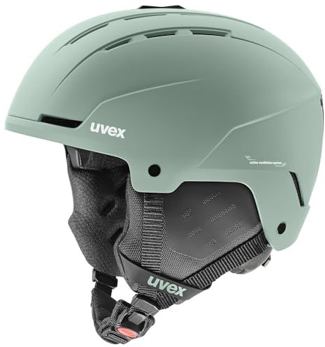 uvex Stance - robuster Skihelm für Damen und Herren - individuelle Größenanpassung - optimierte Belüftung - Oxid Green matt - 58-62 cm