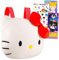 Hello Kitty Pl sch Rucksack f r M dchen - B ndel mit Hello Kitty Pl sch mit verstellbaren Tr gern plus Hello Kitty Stickern, Tattoos und mehr | Hello Kitty Rucksack Geldb rse Set, Rot/Ausflug,
