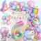 Einhorn Geburtstagsdeko Mädchen 6 Jahre, Kindergeburtstag Luftballons, Happy Birthday Banner, Schmetterling Folienballon, 6. Geburtstag Mädchen Deko