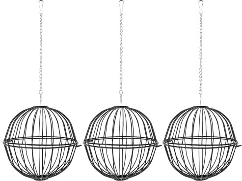 HANABASS 3 Stück Feeder Ball Metall Hay Ball, Nager Futterball Kugel, Meerschweinchen Zubehoer, Kaninchen Zubehör, Heuraufe Meerschweinchen, Rostfreier Stahl Futterball, Für Hamster, Kaninchen