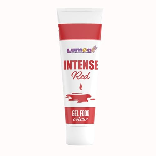 Dekozauber24 Lebensmittelfarbe Gel, 30g, Tube für Fondant, Marzipan etc. Backzubehör Tortendekoration (Intensives Rot)