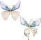 Lot de 2 broches délicates en forme de papillon pour femme, broche en cristal pour décoration de vêtements vintage, châle, bouquet d'épingle à nourrice pour chapeau, costume, cravate, mariage (Violet)