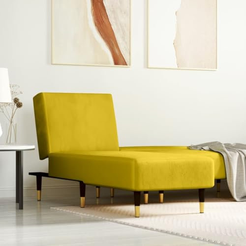 Chaiselongue Gelb Samt,352806