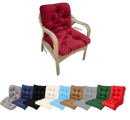 AFIONA Saisonales Polster für Terrassenstühle mit Hoher Rückenlehne Und Getuftetem Bezug für Frühling/Sommer, Polster für Schaukelstühle für Drinnen Und Draußen, Doppelsitzpolster für Draußen