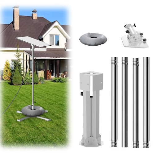 Starlink Tripod Mount Gen 3, 4 Legs Foldable Starlink Stand with Adjustable Height(Max 47'') and Tilt Angle, Gen 3 Tripod Stand for Star Link V3 Standard Dish, Gen3 Pole Mounting Bracket