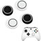 DLseego Capuchons de Poignée de Pouce pour PS4 PS5 Xbox Contrôleur,Silicone 4PCS Thumbstick Grips Points Clouté Design Joystick Controller Pouce Poignée Capuchon Covers,Noir+Blanc