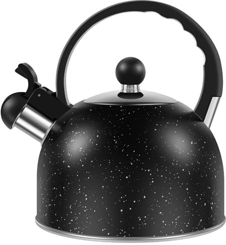 Whistling Kettle 2 L Stainless Steel Stove Top Tea Kettle with Ergonomic Handle Rapid Boiling Gas Hob Tea Pots Kettle Whistling Teapots Coffee Kettle for Gas Stove, Induction Cooker