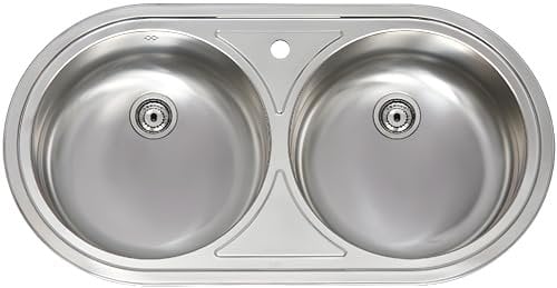 GALYON Practic Fregadero de Acero Inoxidable Dos Senos FI LUJO 2S 84X44 O VG Bajo Encimera – Resistente y Elegante.